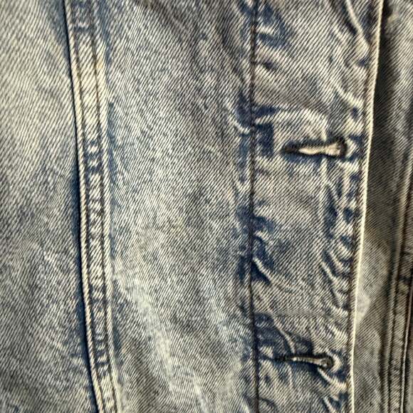 Free People Flawless Hooded Denim Jacket Small Med Oversized - Picture 6 of 6